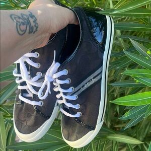 COACH Black and Gray Folly Sneakers 9.5
